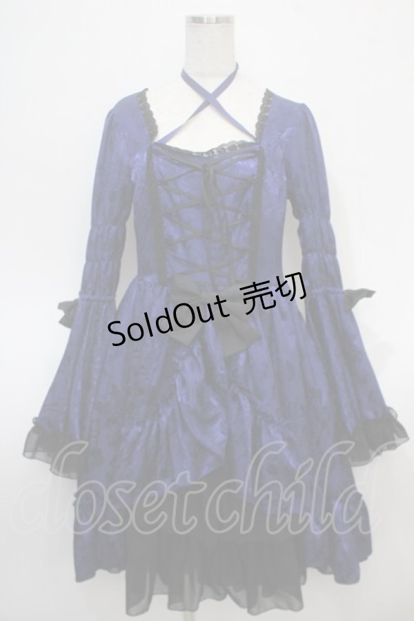 ATELIER PIERROT / フィッシュテールジャガードドレス ブルー Y