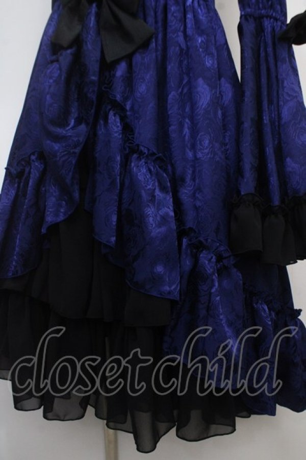画像4: ATELIER PIERROT / フィッシュテールジャガードドレス  ブルー Y-25-04-28-038-EL-OP-SZ-ZY (4)