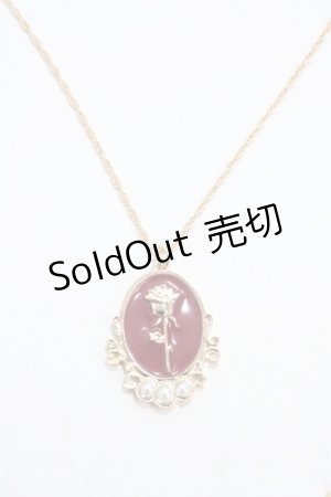 画像: m petit by misako / AMフラワーネックレス  中赤 Y-25-04-30-005-LO-AC-SZ-ZY