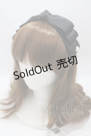 画像: m petit by misako / NINA'sコラボ AM*NIリボンカチューシャ  中黒 Y-25-04-30-050-LO-AC-SZ-ZT422F004