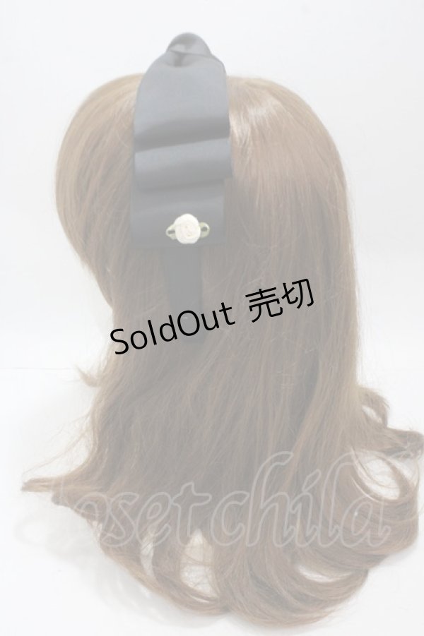 画像2: m petit by misako / NINA'sコラボ AM*NIリボンカチューシャ  中黒 Y-25-04-30-050-LO-AC-SZ-ZT422F004 (2)