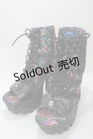 画像: YOSUKE / 厚底ブーツサンダル Ｍ 黒 Y-25-04-30-056-PU-SH-SZ-ZY