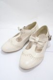 画像1: m petit by misako / リボンストラップパンプス L 中白 Y-25-04-30-058-LO-SH-SZ-ZY (1)