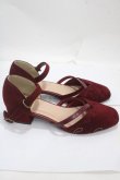 画像4: axes femme / 刺繍入りパンプス L ワイン Y-25-04-30-059-AX-SH-SZ-ZY (4)
