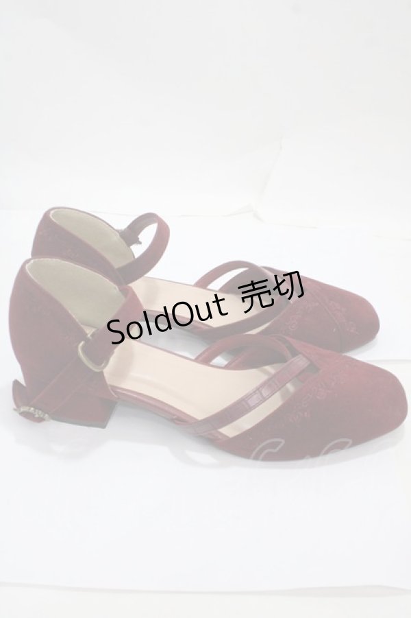 画像4: axes femme / 刺繍入りパンプス L ワイン Y-25-04-30-059-AX-SH-SZ-ZY (4)