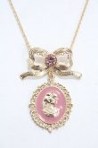 画像1: m petit by misako / AM*NIリボンネックレス  中桃 Y-25-04-30-009-LO-AC-SZ-ZY (1)