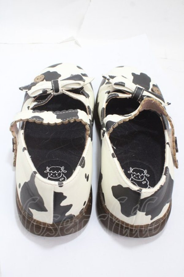 画像3: Sheep Puff / アニマル柄シューズ 38 オフ×黒 Y-25-04-30-064-LO-SH-SZ-ZY (3)