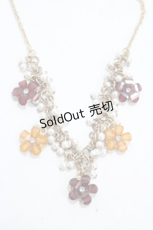 画像1: axes femme / お花モチーフネックレス  ゴールド Y-25-04-30-012-AX-AC-SZ-ZY (1)