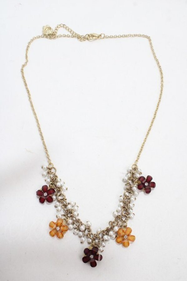 画像2: axes femme / お花モチーフネックレス  ゴールド Y-25-04-30-012-AX-AC-SZ-ZY (2)