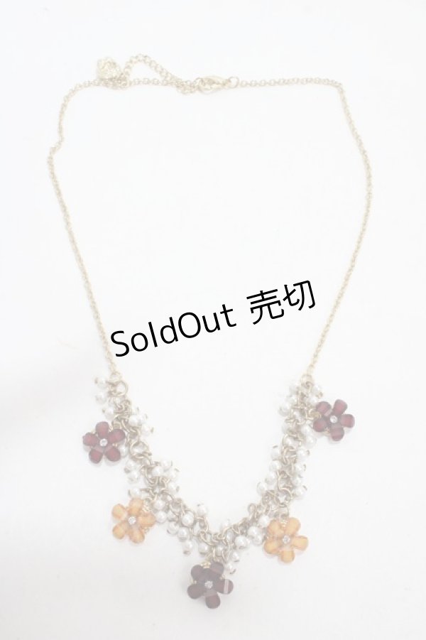 画像2: axes femme / お花モチーフネックレス  ゴールド Y-25-04-30-012-AX-AC-SZ-ZY (2)