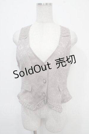 画像: axes femme / ジャカードショートベスト M グレー Y-25-04-30-088-AX-TO-SZ-ZY