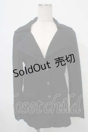 画像: 【SALE】Ozz oneste / 刺繍入りジャケット  黒 Y-25-04-30-094-OO-JA-SZ-ZT200