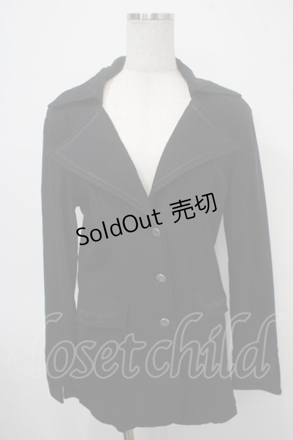 画像1: 【SALE】Ozz oneste / 刺繍入りジャケット  黒 Y-25-04-30-094-OO-JA-SZ-ZT200 (1)