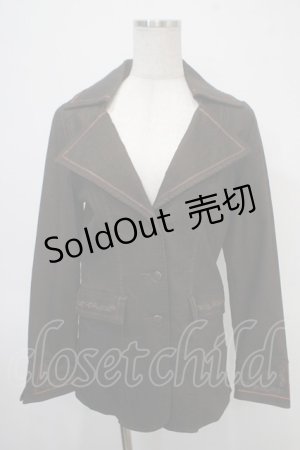 画像: 【SALE】Ozz oneste / 刺繍入りジャケット  茶 Y-25-04-30-095-OO-JA-SZ-ZT213