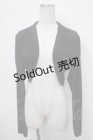 画像: Ozz oneste / 刺しゅう入りボレロ  黒 Y-25-04-30-096-OO-TO-SZ-ZY