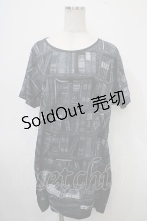 画像: Enchantlic Enchantilly / 秘密の書斎カットワンピース  黒 Y-25-04-30-100-LO-OP-SZ-ZY