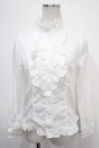 画像1: PEACE NOW / スタンドカラーフリルブラウス M 白 Y-25-04-30-113-PU-BL-SZ-ZY (1)