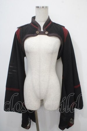 画像: Ozz oneste / 矢絣Pt入りモダン振袖ボレロ  黒 Y-25-04-30-131-OO-TO-SZ-ZY