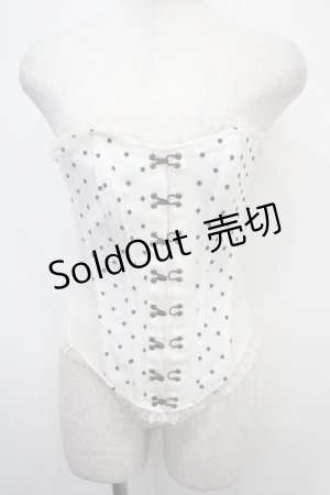 画像: alice auaa / ドットコルセット 3 ホワイト Y-25-04-30-135-AA-TO-SZ-ZY