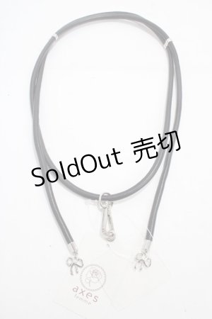 画像: axes femme / スライド丸紐スマホストラップ  黒 Y-25-04-30-029-AX-ZA-SZ-ZT422-F005