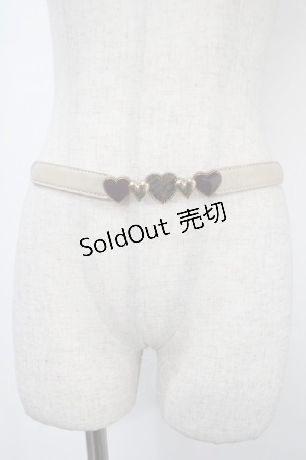 画像2: axes femme / ハートモチーフ細ベルト  キナリ Y-25-04-30-031-AX-ZA-SZ-ZT150-F002 (2)