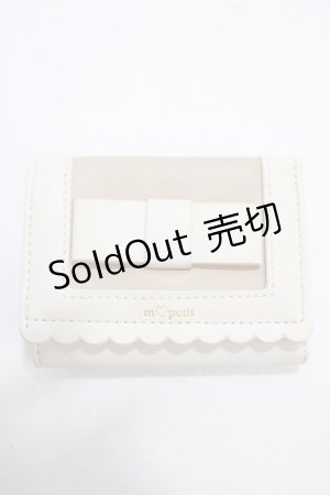 画像: 【SALE】m petit by misako / AMスカラップ3折財布  中白 Y-25-04-30-036-LO-ZA-SZ-ZT422-F007