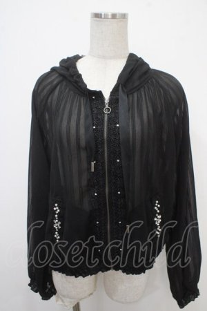 画像: axes femme / シアーストライプブルゾン  黒 Y-25-05-05-034-AX-TO-SZ-ZY