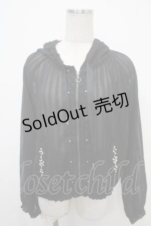 画像: axes femme / シアーストライプブルゾン  黒 Y-25-05-05-034-AX-TO-SZ-ZY
