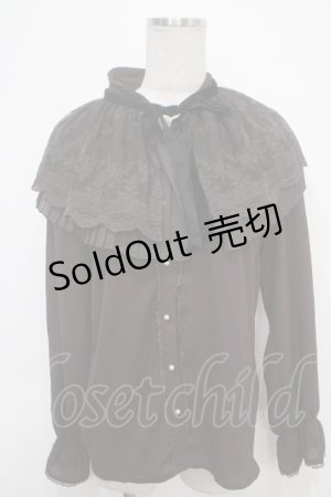 画像: axes femme / 襟付きブラウス  茶 Y-25-05-05-037-AX-BL-SZ-ZI