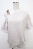 画像1: axes femme / リボンデザインTシャツ  グレー Y-25-05-05-039-AX-TO-SZ-ZY (1)