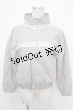 画像: Fickle Bebe / レース付きブルゾン  グレー Y-25-05-05-047-0-TO-SZ-ZY