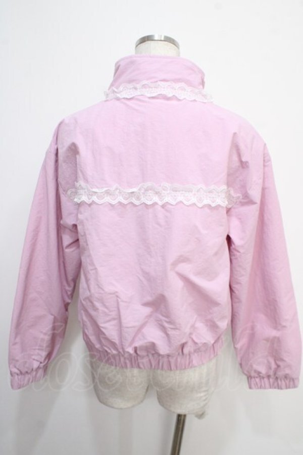 画像2: Fickle Bebe / レース付きブルゾン  ピンク Y-25-05-05-048-0-TO-SZ-ZY (2)