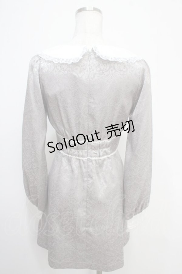 画像2: evelyn / ジャガードレースワンピース  グレー Y-25-05-05-052-LO-OP-SZ-ZT043 (2)