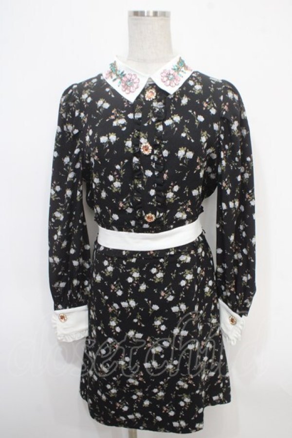 画像1: Swankiss / DB flower print O/P F ブラック Y-25-05-05-055-CA-OP-SZ-ZY (1)