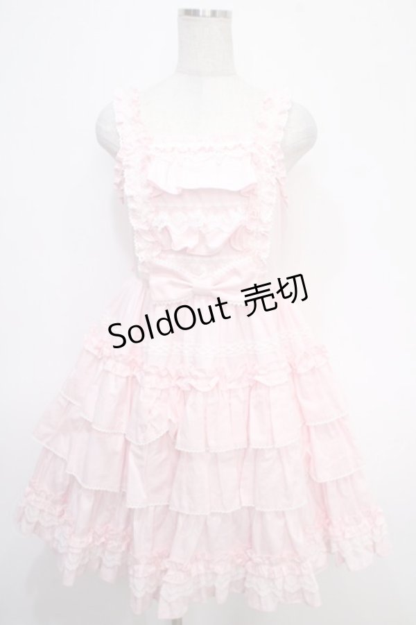 画像1: Angelic Pretty / Prettyフリルジャンパースカート  ピンク Y-25-05-05-079-AP-OP-SZ-ZY (1)