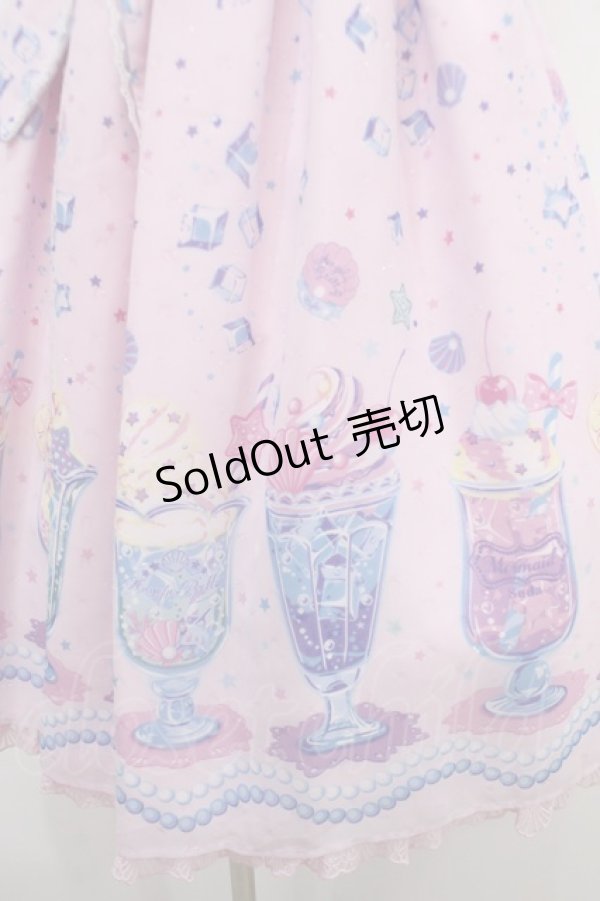 画像4: Angelic Pretty / Cream Soda Mermaidジャンパースカート  ピンク Y-25-05-05-080-AP-OP-SZ-ZY (4)
