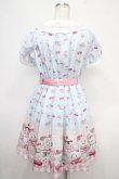 画像2: axes femme kawaii / mikko illustration × axes femme KAWAII ダイナーカフェワンピース M サックス Y-25-05-05-111-AX-OP-SZ-ZY (2)