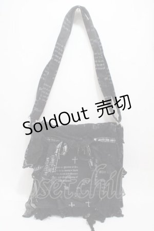 画像: HN+nois / 総柄ショルダーバッグ  黒 Y-25-05-05-002-HN-BG-SZ-ZY