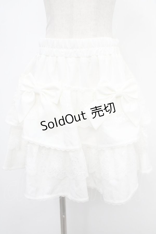 画像1: axes femme POETIQUE / フリルミニスカート M 白 Y-25-05-05-131-AX-SK-SZ-ZY (1)