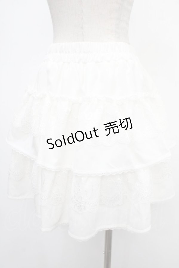 画像2: axes femme POETIQUE / フリルミニスカート M 白 Y-25-05-05-131-AX-SK-SZ-ZY (2)