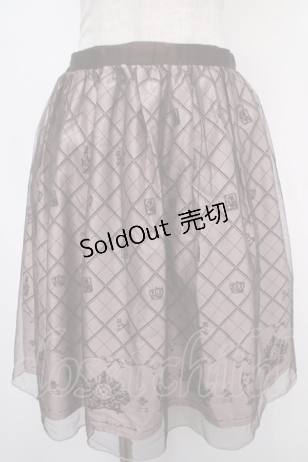 画像1: axes femme POETIQUE / チュール重ねねこ柄スカート ピンク  Y-25-05-05-132-AX-SK-SZ-ZT184 (1)