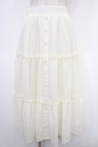画像1: Ank Rouge / ティアードシフォンマキシスカート M オフホワイト Y-25-05-05-135-CA-SK-SZ-ZY (1)