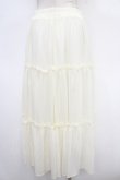 画像2: Ank Rouge / ティアードシフォンマキシスカート M オフホワイト Y-25-05-05-135-CA-SK-SZ-ZY (2)