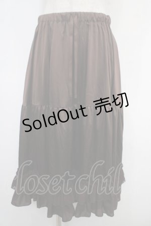 画像: axes femme kawaii / ミディフリルペチスカート M 茶 Y-25-05-05-136-AX-SK-SZ-ZY
