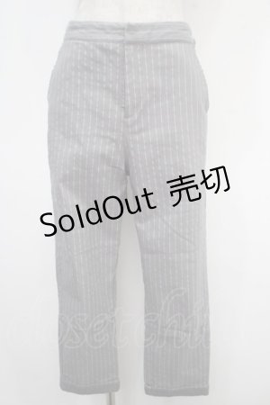 画像: axes femme / ストライプパンツ  グレー Y-25-05-05-140-AX-PA-SZ-ZY