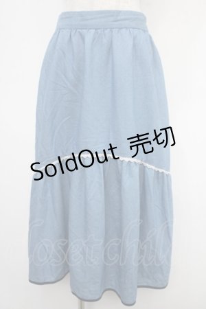 画像: axes femme / ドロスト切替デニムスカート  デニム Y-25-05-05-142-AX-SK-SZ-ZY