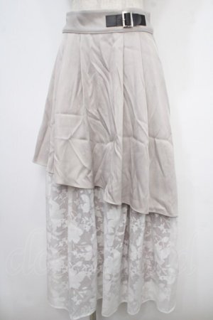 画像: axes femme / オパール切替スカート  グレー Y-25-05-05-148-AX-SK-SZ-ZY
