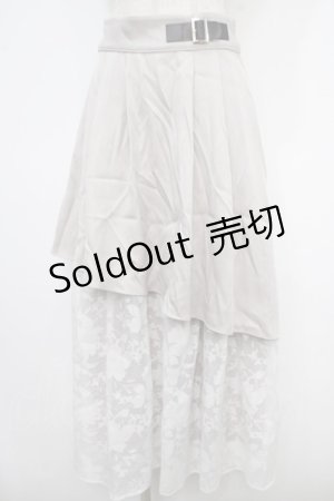 画像: axes femme / オパール切替スカート  グレー Y-25-05-05-148-AX-SK-SZ-ZI