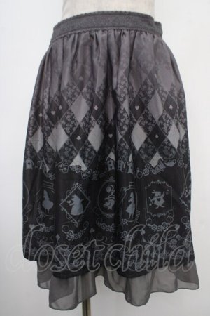 画像: axes femme POETIQUE / Disney ドリームパネル柄スカート M クロ Y-25-05-05-154-AX-SK-SZ-ZY