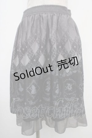 画像: axes femme POETIQUE / Disney ドリームパネル柄スカート M クロ Y-25-05-05-154-AX-SK-SZ-ZY